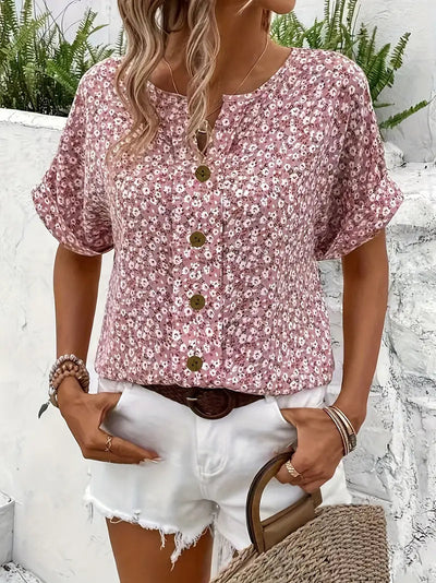 Jelena – Elegant Summer Floral Top