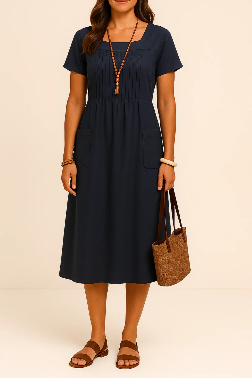 Ounna™ | Elegant Linen & Cotton Dress