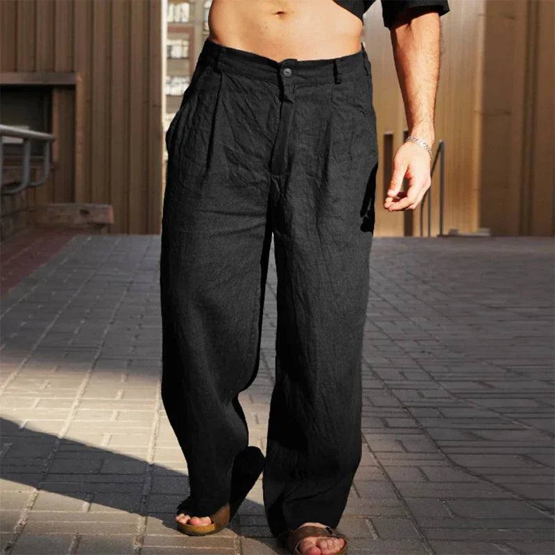 Malik – Wide-Leg Linen Pants