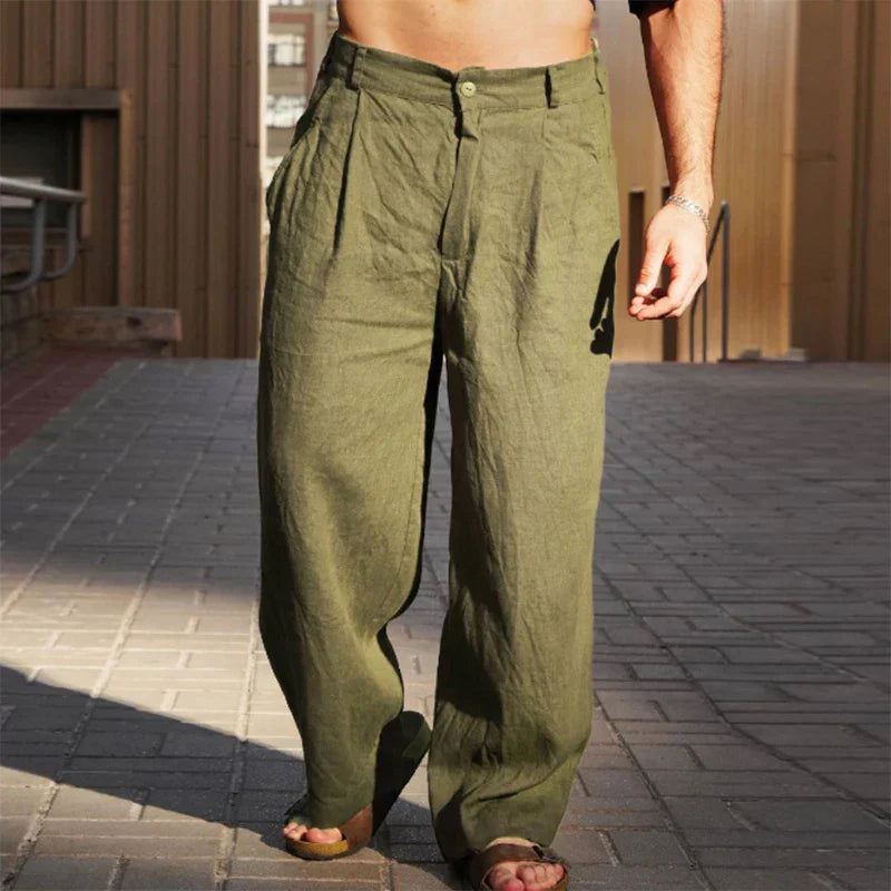 Malik – Wide-Leg Linen Pants