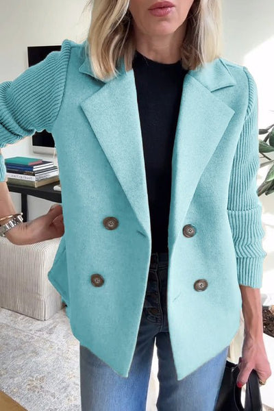 Liva – Elegant Jacket with Knit Sleeves